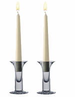 DARTINGTON CRYSTAL APPLEDORE CANDLESTICKS